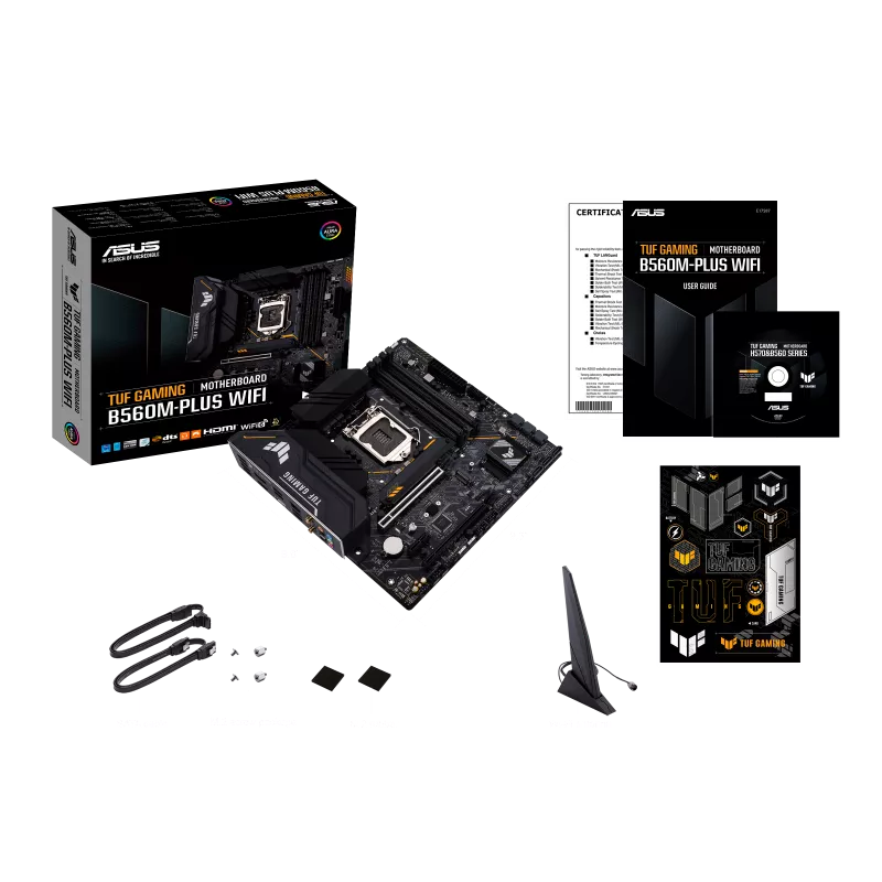ASUS TUF Gaming B560M-PLUS WiFi 6 LGA1200 (Intel11th/10th Gen) mATX Gaming Motherboard PCIe 4.0, 2X M.2 2.5Gb LAN