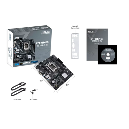 ASUS PRIME H610M-K DDR4 LGA 1700, Intel 12th M.2, PCIe 4.0 ,USB 3.2 Gen1-mATX Motherboard