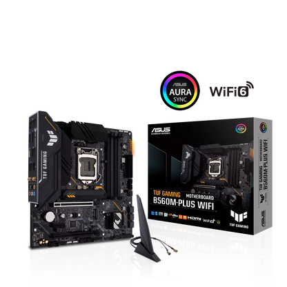 ASUS TUF Gaming B560M-PLUS WiFi 6 LGA1200 (Intel11th/10th Gen) mATX Gaming Motherboard PCIe 4.0, 2X M.2 2.5Gb LAN