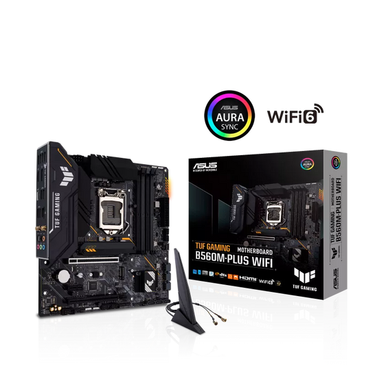 ASUS TUF Gaming B560M-PLUS WiFi 6 LGA1200 (Intel11th/10th Gen) mATX Gaming Motherboard PCIe 4.0, 2X M.2 2.5Gb LAN