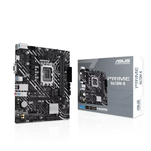 ASUS PRIME H610M-K DDR5 LGA 1700, Intel 14th 13th 12th M.2, PCIe 4.0 ,USB 3.2 Gen1-mATX Motherboard