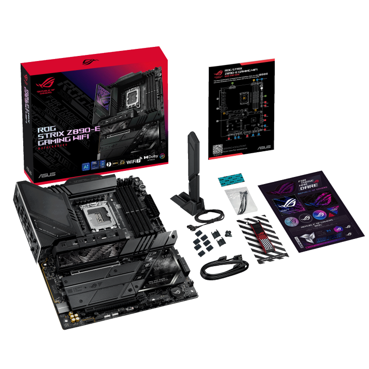 ASUS ROG STRIX Z890-E GAMING WIFI (Wi-Fi 7), Intel Core Ultra (Series 2), LGA 1851/DDR5/PCIe 5.0/7xM.2 - ATX Gaming MotherBoard