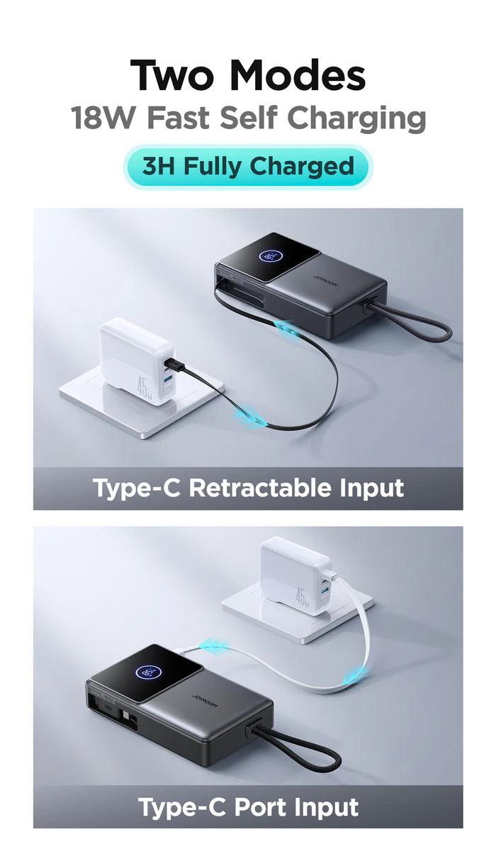 JOYROOM JR-PR1 Retractable Power Bank 10000 mAh