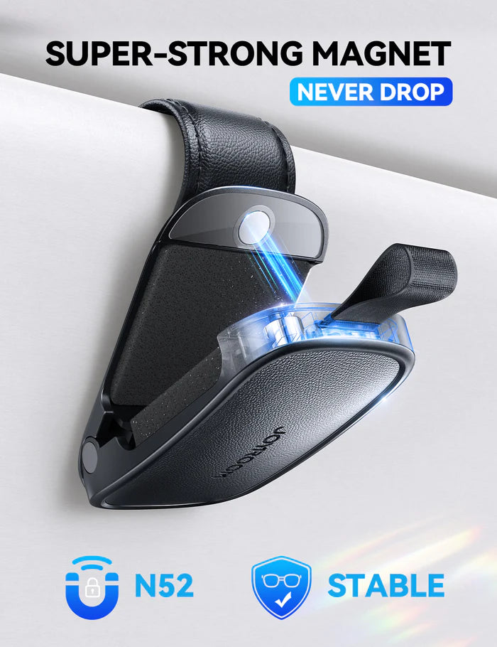 JOYROOM JR-ZS511 Magnetic One-hand Car Visor Sunglasses Holder Clip