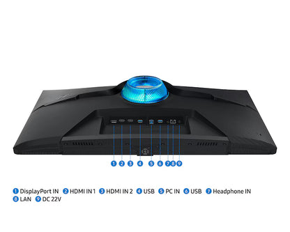 Samsung Odyssey G7 Smart Tizen (BG702) 32" RGB Flat Monitor IPS 4K UHD 144Hz 1ms(GTG), 10Bit, HDR10+, 90% DCI Coverage, HDMI 2.1, G-Sync Compatible w/ Ergonomic Stand & Speakers