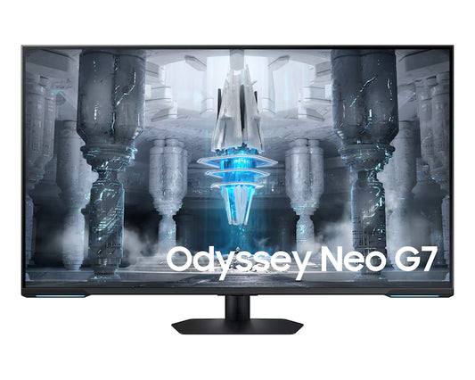 Samsung Odyssey Neo G7 43" (CG700) Smart Tizen 4K UHD Flat HDMI 2.1 Monitor, VA Quantum Matrix Mini-Led, 144Hz, 1ms, HDR10+,10Bit, 95% DCI Coverage, FreeSync w/ Core Sync & Speakers