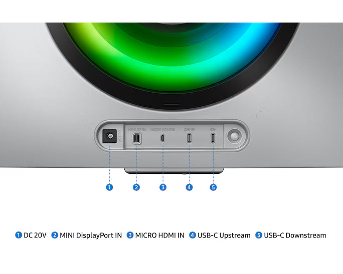 Samsung Odyssey OLED G8 (34BG850) 34" Smart 3K UWQHD (3440x1440) Curved , 175Hz, 0.03ms(GTG), Quantum Dot, HDR10+, 10Bits 99% DCI Coverage PRO Colors, FreeSync Premium , w/ Speakers, Ergonomic Stand & Core Sync