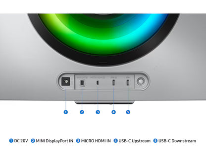 Samsung Odyssey OLED G8 (34BG850) 34" Smart 3K UWQHD (3440x1440) Curved , 175Hz, 0.03ms(GTG), Quantum Dot, HDR10+, 10Bits 99% DCI Coverage PRO Colors, FreeSync Premium , w/ Speakers, Ergonomic Stand & Core Sync