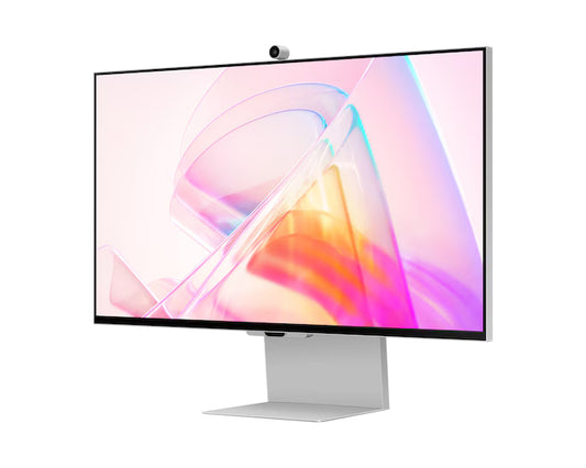 Samsung ViewFinity S9 (S90PC) Smart 27" 5K Flat Matte Monitor For Win & Mac, IPS, 218 PPI, 60Hz, 5ms(GTG), HDR, 100% sRGB, 99% DCI Coverage Color w/ 4K SlimFit camera, Metal Slim Design, Ergonomics & Adaptive Sound+ Speakers (Light Gray)