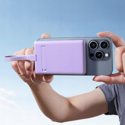 JOYROOM JR-PBM01 20W Magnetic Wireless Power Bank with Built-in Cable&Kickstand 10000mAh