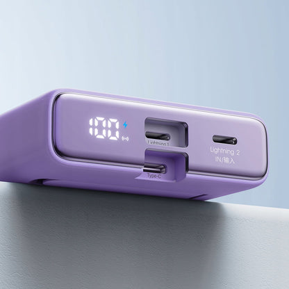 JOYROOM JR-PBM01 20W Magnetic Wireless Power Bank with Built-in Cable&Kickstand 10000mAh