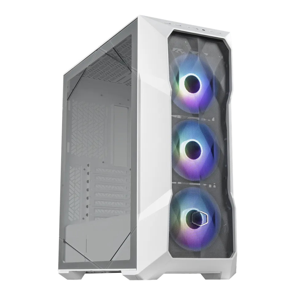 COOLER MASTER MASTERBOX TD500 MESH V2 (White) ARGB Mid Tower Tempered Glass Gaming Case w/ 3 x120mm ARGB Fan & USB Type C