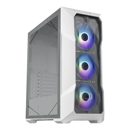 COOLER MASTER MASTERBOX TD500 MESH V2 (White) ARGB Mid Tower Tempered Glass Gaming Case w/ 3 x120mm ARGB Fan & USB Type C