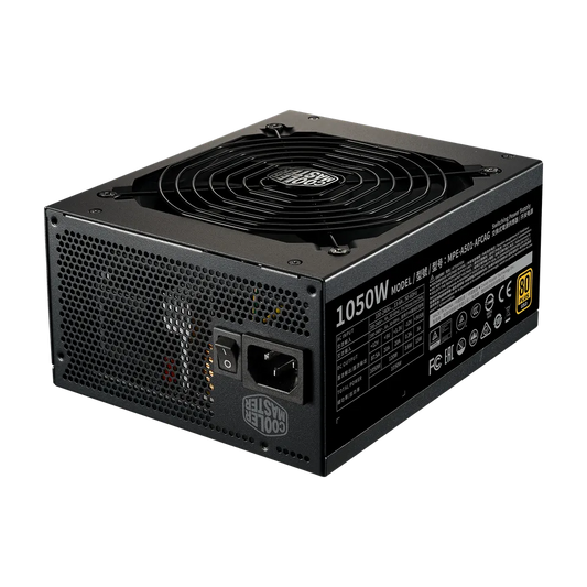 Cooler Master MWE GOLD 1050 V2 (ATX 3.0) 1050W 80 Plus Gold Fully Modular Power Supply w/ (12VHPWR) PCIE 5.0 Connector