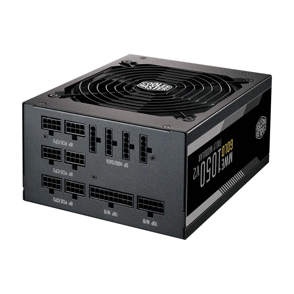 Cooler Master MWE GOLD 1050 V2 (ATX 3.0) 1050W 80 Plus Gold Fully Modular Power Supply w/ (12VHPWR) PCIE 5.0 Connector