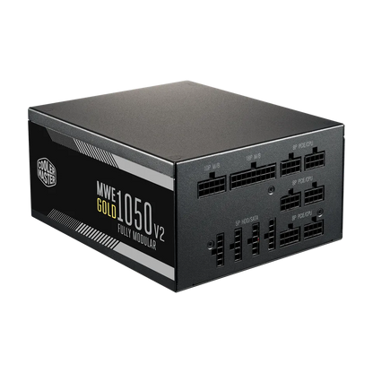 Cooler Master MWE GOLD 1050 V2 (ATX 3.0) 1050W 80 Plus Gold Fully Modular Power Supply w/ (12VHPWR) PCIE 5.0 Connector
