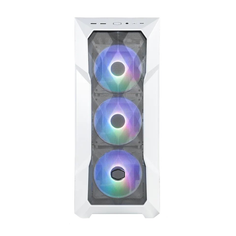 COOLER MASTER MASTERBOX TD500 MESH V2 (White) ARGB Mid Tower Tempered Glass Gaming Case w/ 3 x120mm ARGB Fan & USB Type C