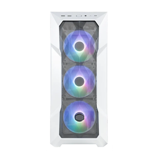 COOLER MASTER MASTERBOX TD500 MESH V2 (White) ARGB Mid Tower Tempered Glass Gaming Case w/ 3 x120mm ARGB Fan & USB Type C