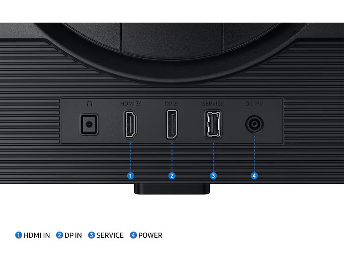 Samsung Odyssey G5 2024 (DG502), 27" Flat Monitor IPS 2K (2560 x 1440) 180Hz 1ms(GTG), DisplayHDR 400, 99% sRGB, 8 Bit, AMD FreeSync w/ Ergonomic Stand