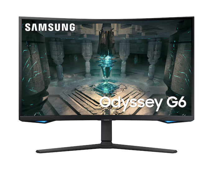 Samsung Odyssey G6 (BG650) Smart Tizen 27" Curved Monitor VA 2K (2560 x 1440) 240Hz 1ms(GTG), HDR600, 95% DCI Coverage, 10Bit, HDMI 2.1, FreeSync w/ Speakers & Ergonomic Stand