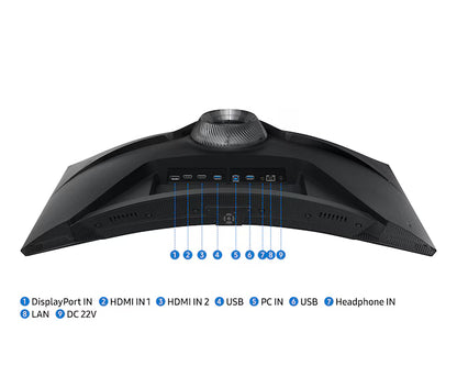 Samsung Odyssey G6 (BG650) Smart Tizen 27" Curved Monitor VA 2K (2560 x 1440) 240Hz 1ms(GTG), HDR600, 95% DCI Coverage, 10Bit, HDMI 2.1, FreeSync w/ Speakers & Ergonomic Stand