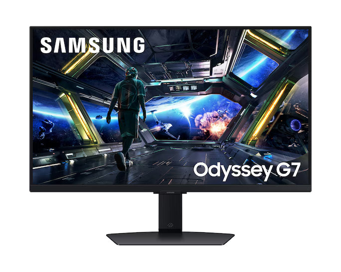 Samsung Odyssey G7 (2025) Smart Tizen (DG702) 32" Flat Monitor Fast IPS 4K UHD 144Hz 1ms(GTG), 10Bit, HDR10+, 99% sRGB, HDMI 2.1, FreeSync Premium w/ NQM AI Processor, New Design, Core Sync, Ergonomic Stand & Speakers