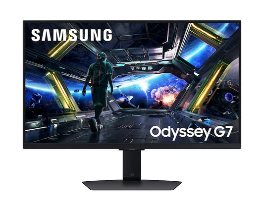 Samsung Odyssey G7 (2025) Smart Tizen (DG702) 32" Flat Monitor Fast IPS 4K UHD 144Hz 1ms(GTG), 10Bit, HDR10+, 99% sRGB, HDMI 2.1, FreeSync Premium w/ NQM AI Processor, New Design, Core Sync, Ergonomic Stand & Speakers
