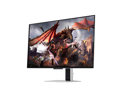 Samsung Odyssey OLED G8 Smart (DG802) 32" Flat Monitor 4K (3840 x 2160) 240Hz, 0.03ms(GTG), QD-OLED, HDR10+, 99% DCI Coverage, HDMI 2.1, Core Sync, G-Sync compatibility w/ Sleek Metal Design, Ergonomic Stand & Speaker