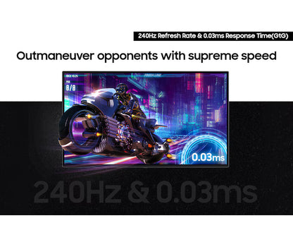 Samsung Odyssey OLED G8 Smart (DG802) 32" Flat Monitor 4K (3840 x 2160) 240Hz, 0.03ms(GTG), QD-OLED, HDR10+, 99% DCI Coverage, HDMI 2.1, Core Sync, G-Sync compatibility w/ Sleek Metal Design, Ergonomic Stand & Speaker