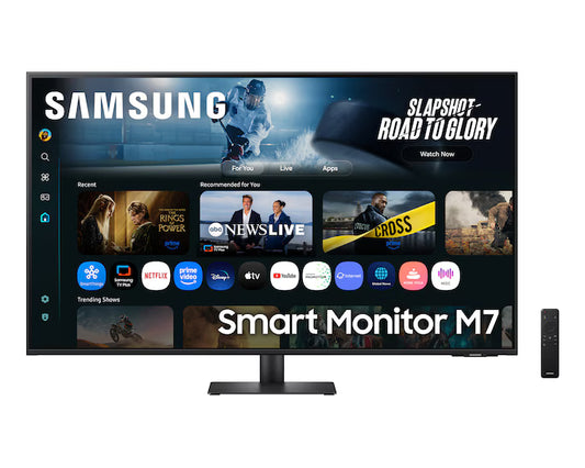 Samsung M7 2025 (FM702) Smart AI 43" 4K UHD Smart Flat Monitor, VA, 60Hz, 4ms (GTG),1B Colors, HDR10, Samsung Vision AI w/ USB-Type C 65W & Adaptive Sound+ Speakers