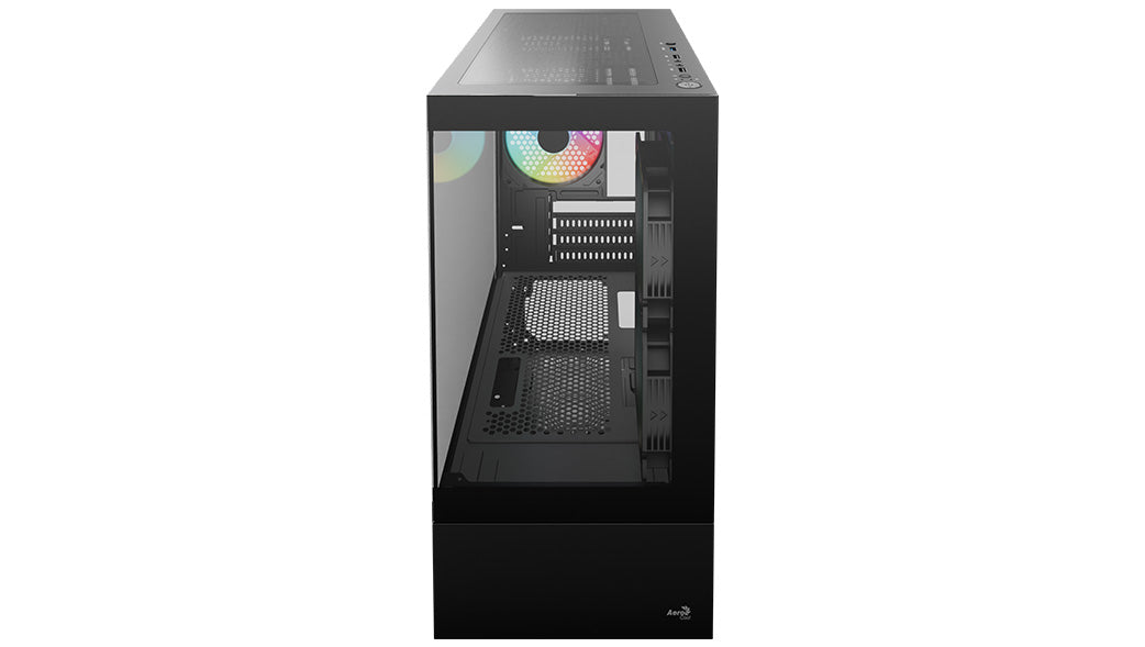 AeroCool Viewport-Mini ARGB Stylish w/ Panoramic View mATX Mini Tower Tempered Glass Gaming Case w/ 3X120mm ARGB Fans