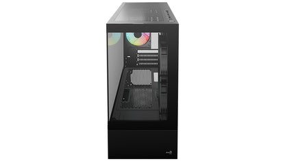 AeroCool Viewport-Mini ARGB Stylish w/ Panoramic View mATX Mini Tower Tempered Glass Gaming Case w/ 3X120mm ARGB Fans