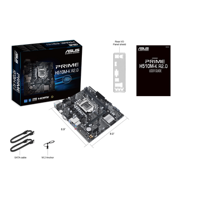 ASUS PRIME H510M-K R2.0, Intel 10th 11th Series, LGA 1200/DDR4/PCIe 4.0/1xM.2 - mATX MotherBoard