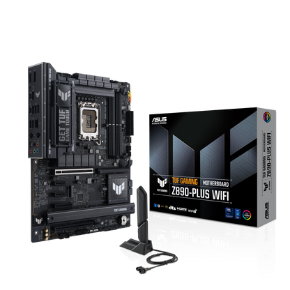 ASUS TUF GAMING Z890-PLUS WIFI (Wi-Fi 7), Intel Core Ultra (Series 2), LGA 1851/DDR5/PCIe 5.0/4xM.2 - ATX Gaming MotherBoard