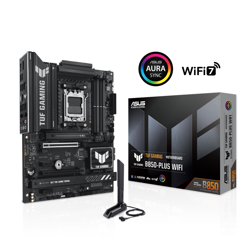 ASUS TUF GAMING B850-PLUS WIFI (Wi-Fi 7) AMD RYZEN 7000 8000 9000 Series AM5/DDR5/PCIe 5.0/3xM.2 - ATX Gaming MotherBoard