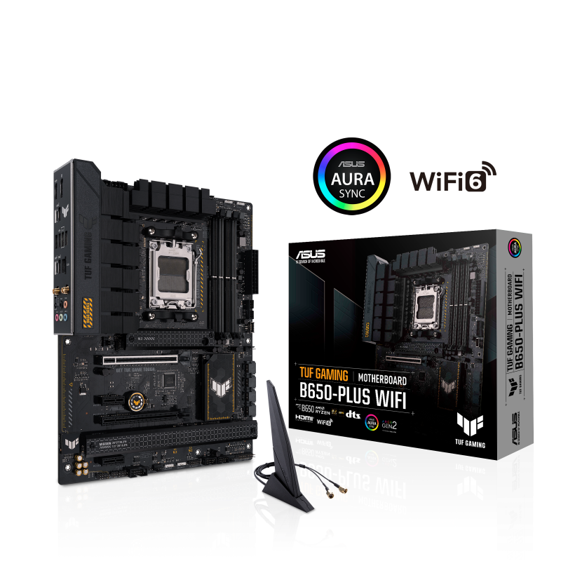 ASUS TUF GAMING B650-PLUS WIFI (Wi-Fi 6) AMD RYZEN 7000 8000 9000 Series AM5/DDR5/PCIe 4.0/3xM.2 - ATX Gaming MotherBoard