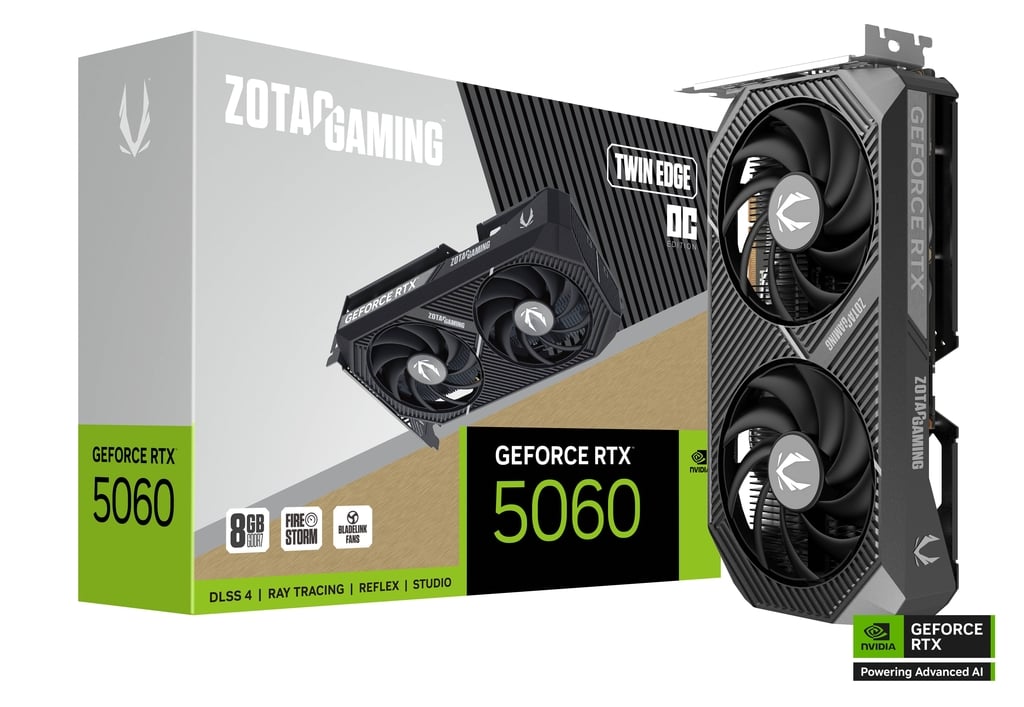ZOTAC GAMING GeForce RTX 5060 Twin Edge OC 8GB GPU