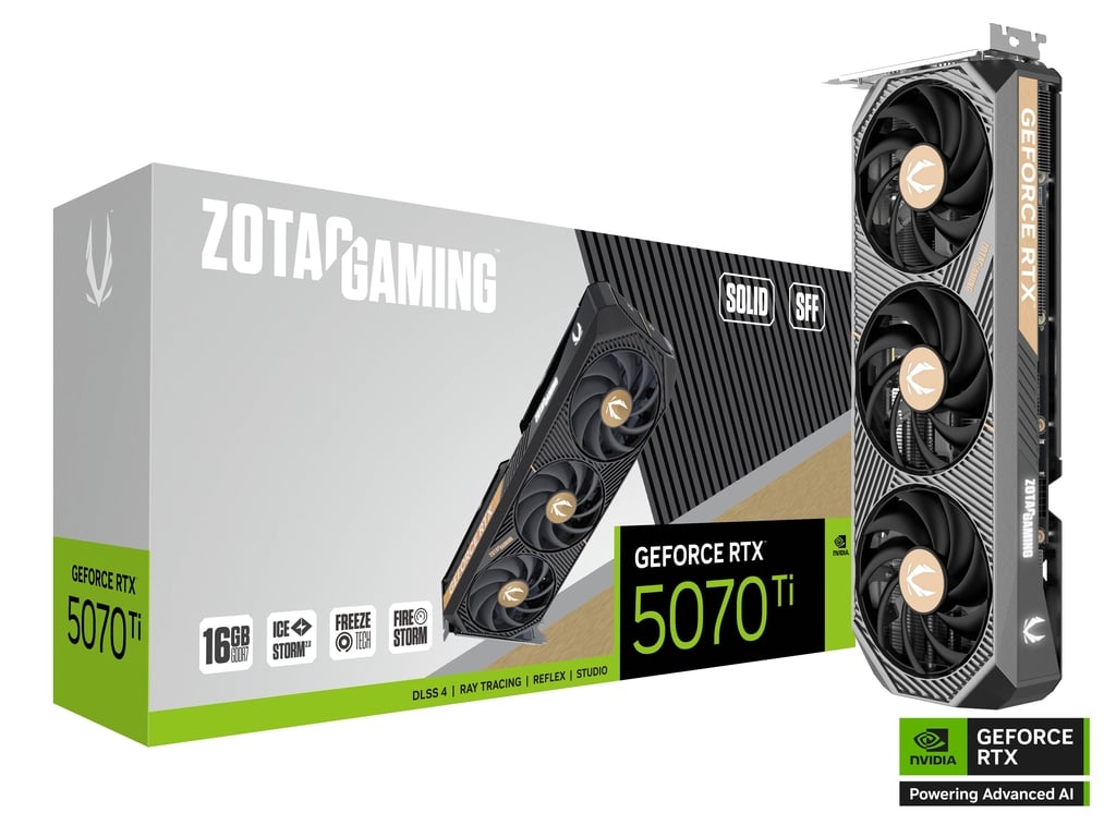 ZOTAC GAMING GeForce RTX 5070 Ti SOLID SFF 16GB GPU
